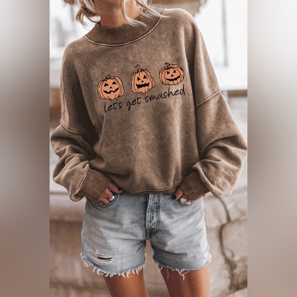 LET'S GET SMASHED Graphic Sweatshirt - Picture 1 of 3